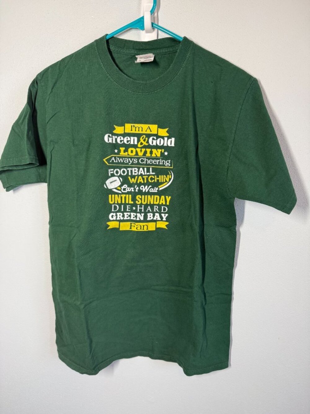 FOTL‎ Green Bay Packers Womens Medium T-Shirt Football Fan Graphic Tee Crewneck